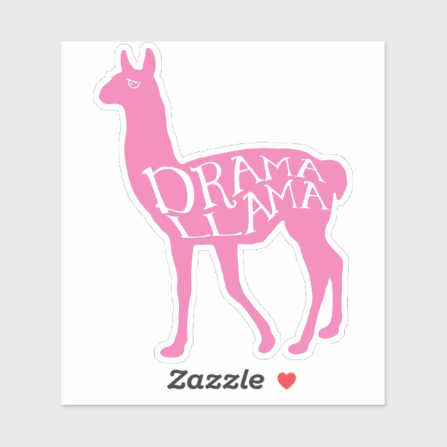 Adesivo Llama de Drama Rosa (Folha)
