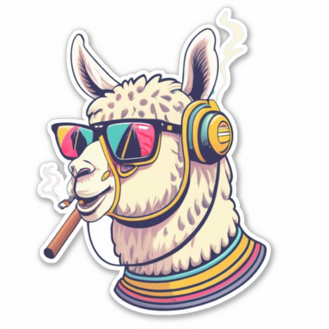 Adesivo Llama Favor Sticker (Frente)