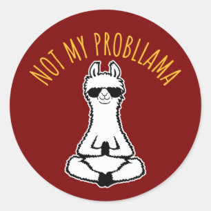 Adesivo Llama Não É Meu Probllama Óculos de Sol de Meditaç
