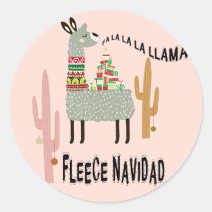 Adesivo Llama Natal Engraçado Fleece Navidad