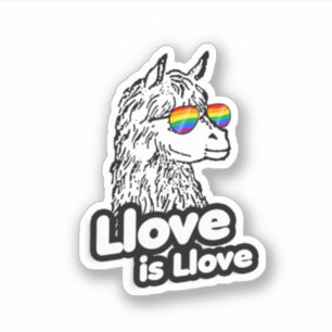 Adesivo Llama: O amor é amor