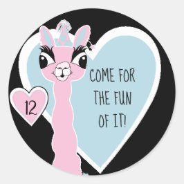 Adesivo Llama Pajama Pink Girls Sleepover Party