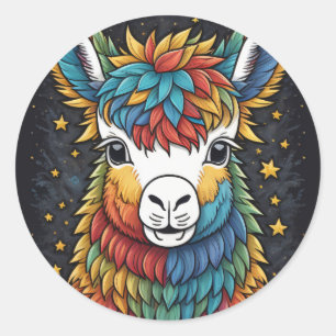 Adesivo Llama Sticker, redondo