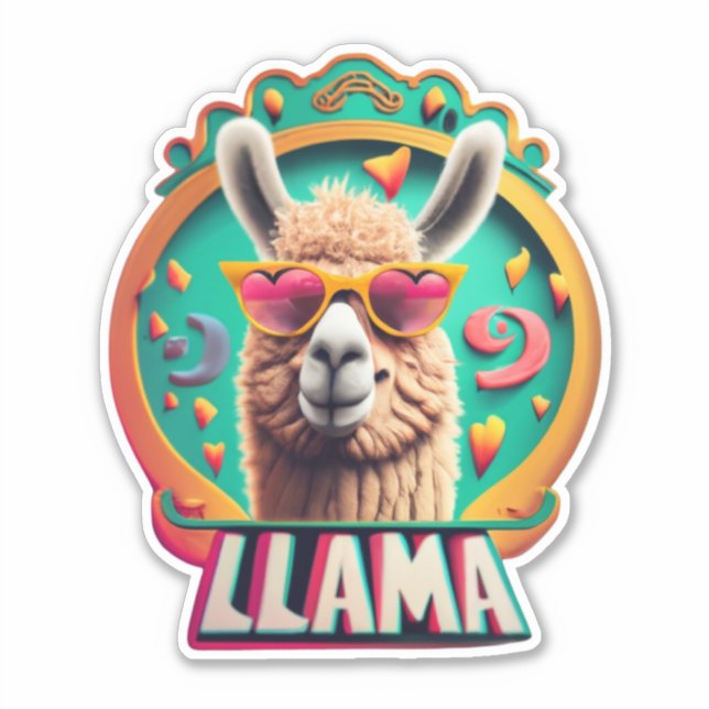 Adesivo Llama Stickers O presente perfeito para Amantes de (Frente)