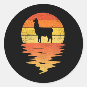Adesivo Llama sunset 70s Llama