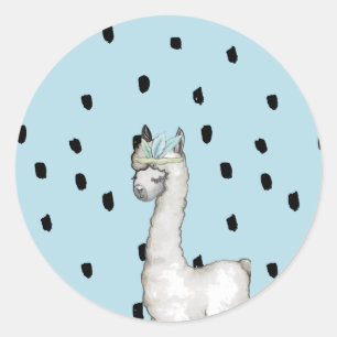 Adesivo Llama Turquoise Chá de fraldas Confetti Envelope