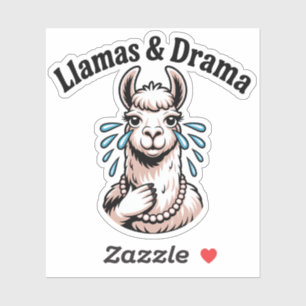 Adesivo Llamas e Drama - Soap Opera Llama Engraçado