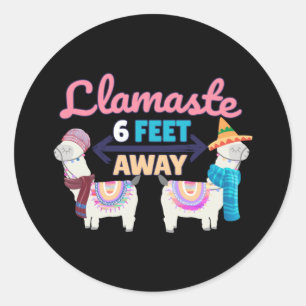 Adesivo Llamaste 6 Pés de Distância - Arte de Llama Yoga