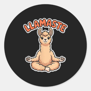 Adesivo Llamaste Llama Engraçado Meditando Cute Yoga Anima