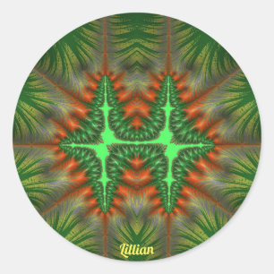 Adesivo LLIAN BONITO 3D! Vermelho e Verde ~