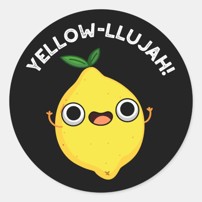 Adesivo Llujah Funny Lemon Pun Dark BG (Frente)