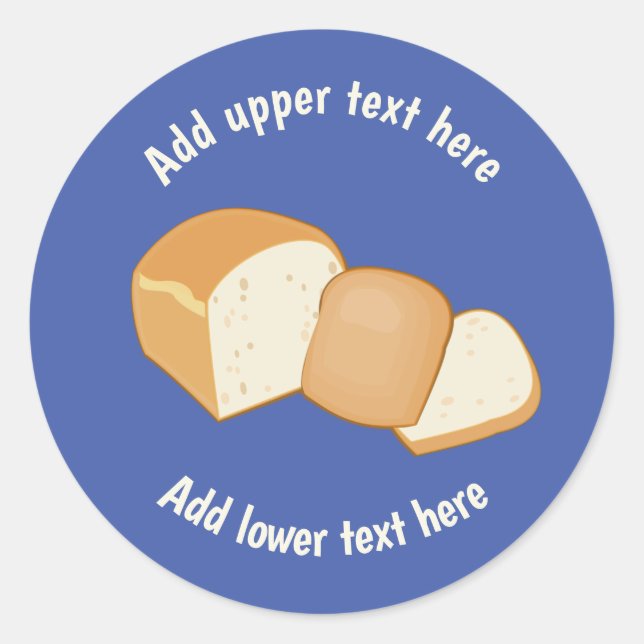 Adesivo Loaves de pão com fatias - seu próprio slogan liga (Frente)