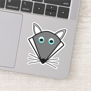 Adesivo Lobo bonito do Dia das Bruxas dado forma