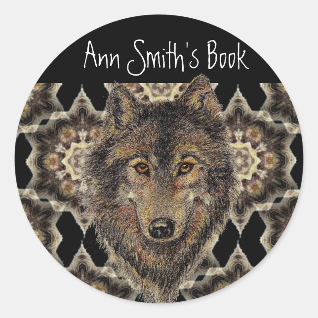 Adesivo Lobo, Lobos, Animais Selvagens, Natureza, Placa de (Frente)