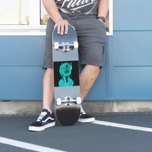 Adesivo Lobo Negro Zangado na Noite