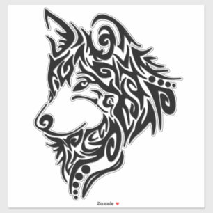 Adesivo Lobo Tribal