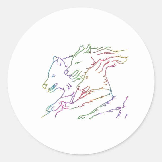 Adesivo Lobos legal Luminescentes Luminescentes Correntes (Frente)