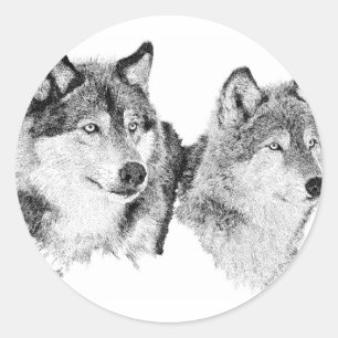 Adesivo Lobos solitários