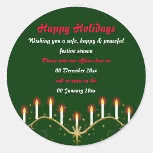 Adesivo Locais de escritório do Natal fechados à paz