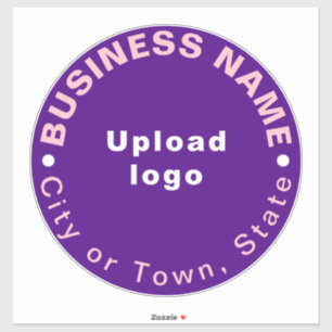 Adesivo Local Comercial Em Vinil Grande Redondo Roxo