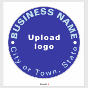 Adesivo Local Comercial No Blue Round Large Vinyl