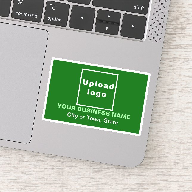 Adesivo Local comercial no retângulo verde vinil Sticker (Detalhe)