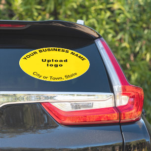 Adesivo Local comercial no Vinil amarelo grande em forma o