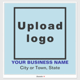 Adesivo Local comercial no vinil quadrado grande azul clar