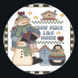 Adesivo Local da Neve Como Casa<br><div class="desc">Snow Place Like Home t-shirts e presentes para as férias de Natal. Esta design está disponível em camisas,  canecas,  botões,  ímãs,  sacos de tote e muito mais. Personalize um presente de Natal com um nome ou uma mensagem de feriado.</div>