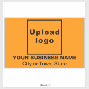 Adesivo Local de atividade no laranja Grande Retângulo Vin