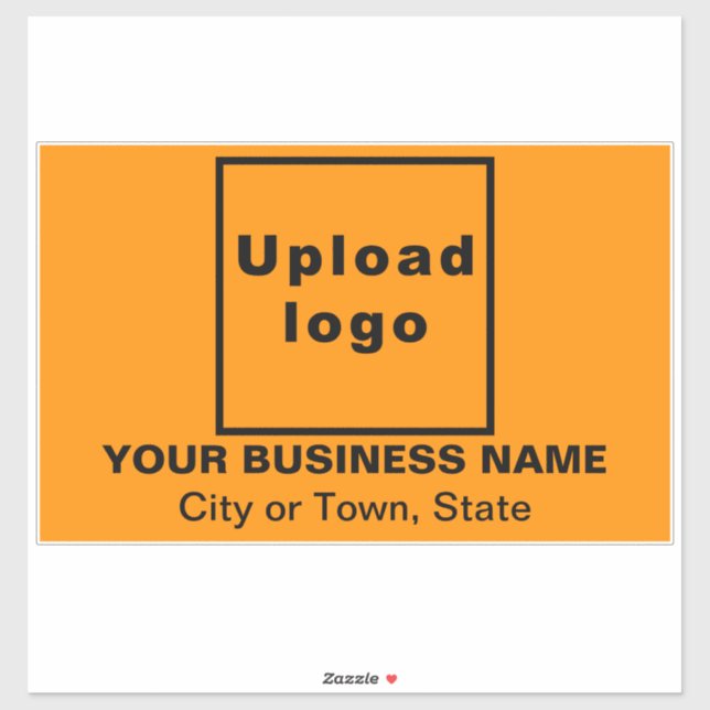 Adesivo Local de atividade no laranja Grande Retângulo Vin (Folha)