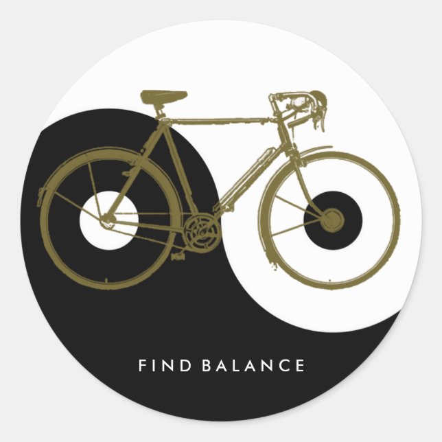 Adesivo LOCALIZAR BALANCE / bicicleta yin yang (Frente)