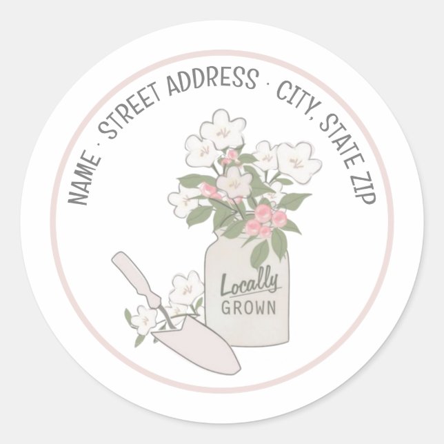 Adesivo Locally Grown Return Address Sticker (Frente)