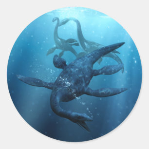 Adesivo Loch Ness Monster Round Sticker