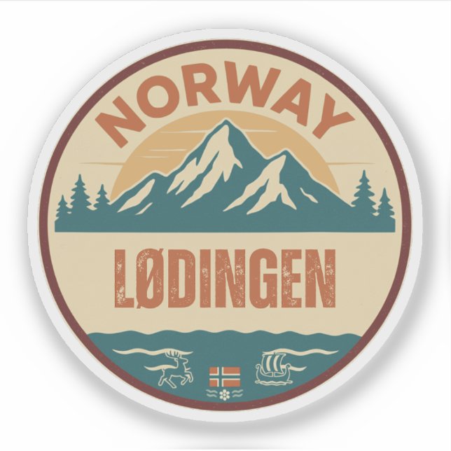Adesivo Lødingen, Noruega Noruega (Frente)