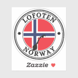 Adesivo Lofoten Islands Nordland Norway Seal Sticker Round