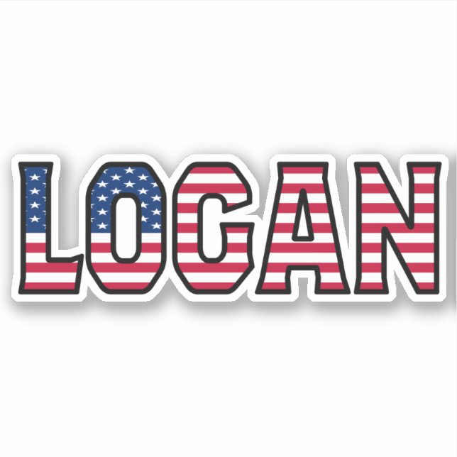 Adesivo Logan Name Vorname USA Sticker Stickerset (Frente)