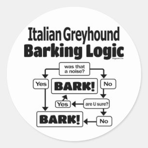 Adesivo Lógica do descascamento do galgo italiano
