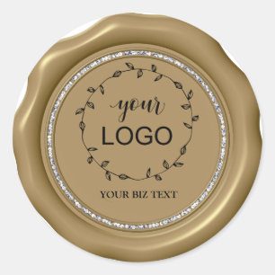 Adesivo *~* LOGO Diamond Circ DOURADO Wax Seal Stickers