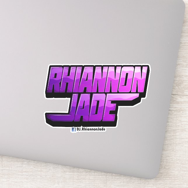 Adesivo Logo DJ Rhiannon Jade vinil sticker/decal (Detalhe)