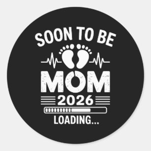 Adesivo Logo Mãe 2026 Carregando Anúncio de Gravidez
