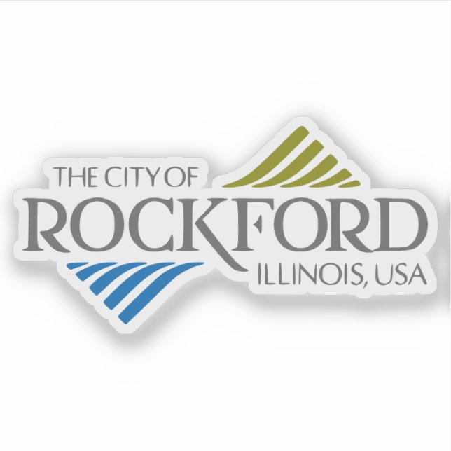 Adesivo Logo of Rockford, Illinois, USA (Frente)