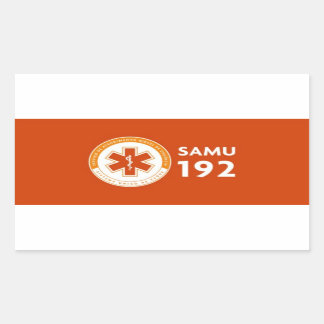 Adesivo Logomarca SAMU 192 - fundo vermelho