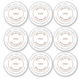Adesivo Logotipo 9 Obrigados de nome individual pequeno De