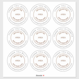 Adesivo Logotipo 9 Obrigados de nomes individuais grandes