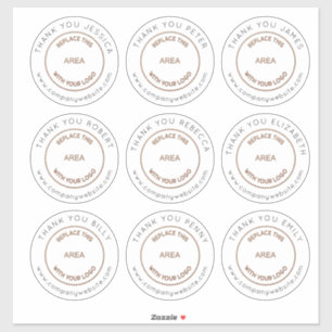 Adesivo Logotipo 9 Obrigados de nomes individuais grandes