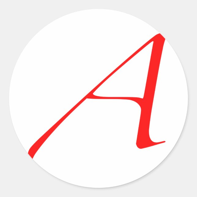Adesivo Logótipo "A" do ateu (Frente)