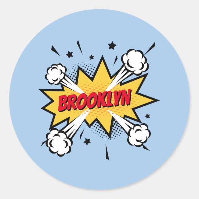 Adesivo Logotipo animado do estilo dos quadrinhos da banda (Frente)