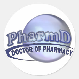Adesivo LOGOTIPO AZUL de PharmD - DOUTOR FARMÁCIA