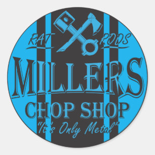 Adesivo Logotipo azul dos hot rod das listras dos SS